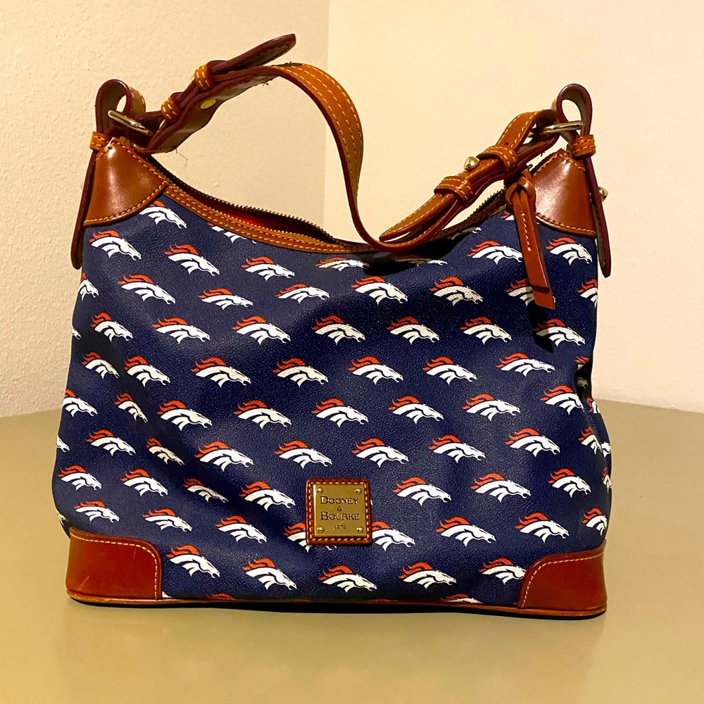 Authentic logo Dooney & Bourke NFL Denver Broncos Hobo Bag. EUC